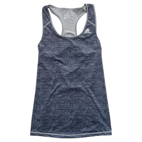 Womens Adidas Techfit Fitted Tank Top Activewear Workout Shirt Gray Size Small - Picture 1 of 4